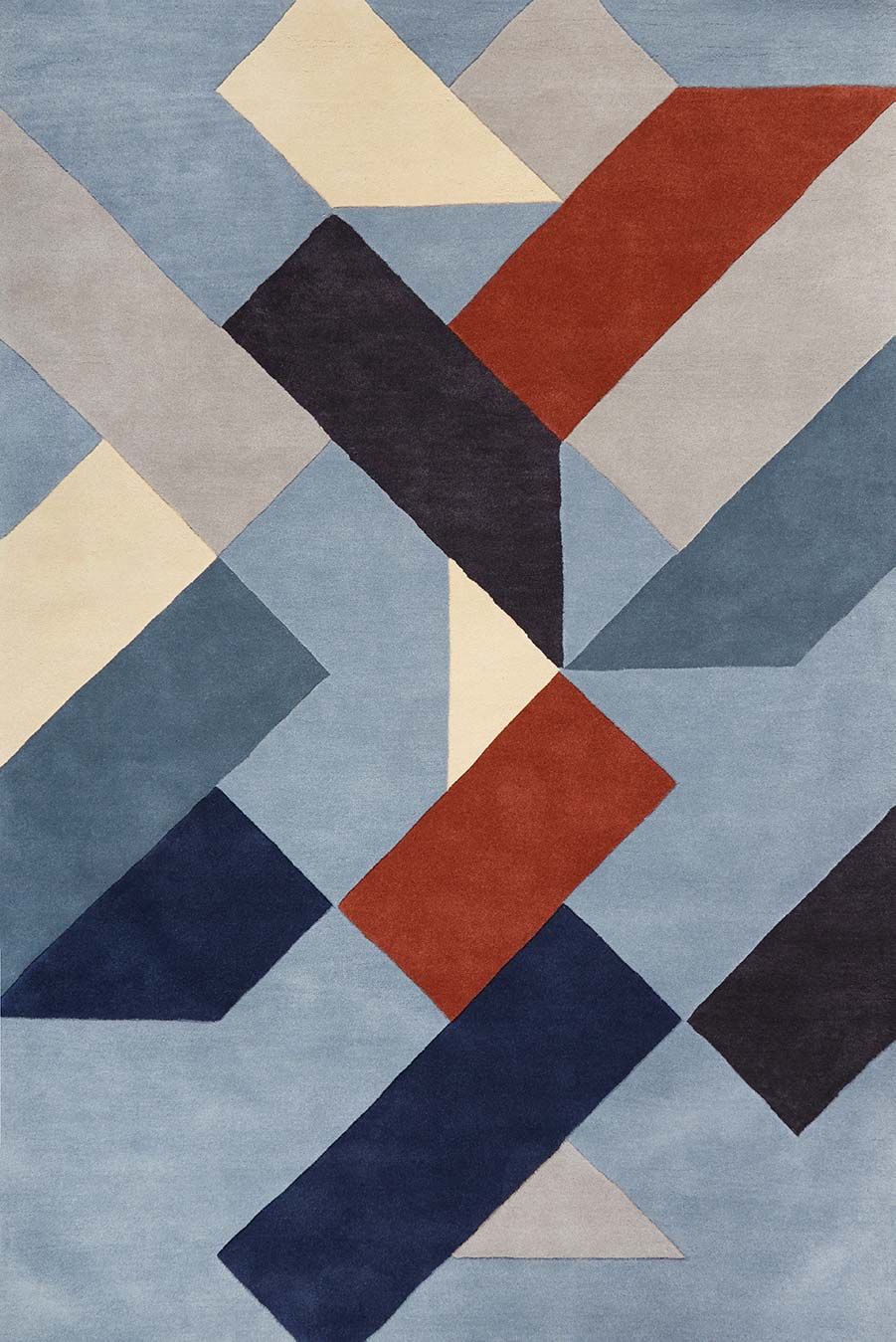 Blue Rug Designer Fuse Blue – Designer Rugs New Zealand