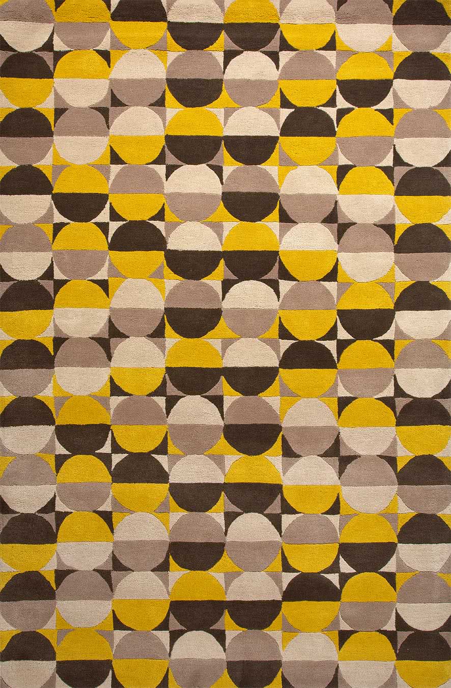 Abstract Sunshine Rug Hemisphere Sunshine Yellow – Designer Rugs New Zealand